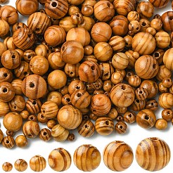 60 Stück runde Naturholzperlen&nbsp;WOOD-YW0001-58A