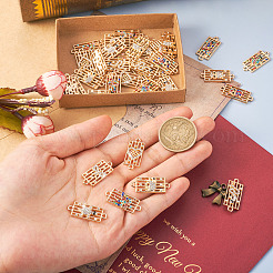Fascini del connettore del rhinestone della lega di 40pcs 10 stili&nbsp;FIND-TA0002-01