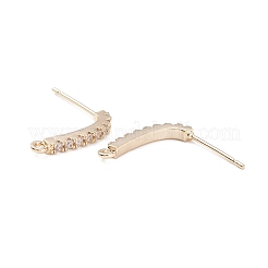 Risultati dell'orecchino della vite prigioniera di zirconia cubica micro pavé di ottone placcato a cremagliera&nbsp;ZIRC-F126-04G