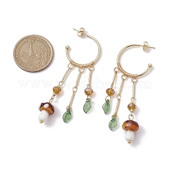 Pendientes de medio aro de acero inoxidable 304 dorados&nbsp;EJEW-JE05675-01