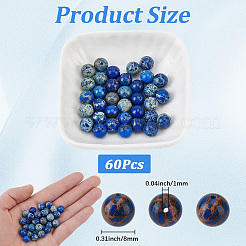 60 pieza de cuentas de jaspe imperial natural&nbsp;G-PA0002-50