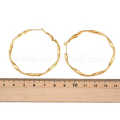 Pendientes de aro de acero inoxidable 304&nbsp;EJEW-I320-25G-02