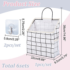 Nachttisch-Caddy aus Polycotton mit Schottenmuster für Studentenwohnheime&nbsp;AJEW-WH0348-11