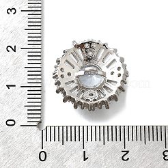 Pendentifs avec zircon cubiques à micro-pavés en laiton&nbsp;KK-D295-15P