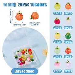 20 Stück 10 Farben Glasanhänger&nbsp;GLAA-TA0003-85