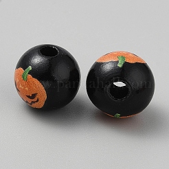 Halloween-Thema Holz europäische Perlen&nbsp;WOOD-CJC0007-06A