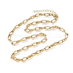Collares de cadena ovalada retorcida de acero inoxidable 304 de 5 mm para hombre y mujer.&nbsp;SA-CBAB767-18B-G