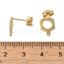 Placcatura ionica (ip) 304 acciaio inossidabile orecchini a perno&nbsp;STAS-I206-76G