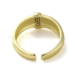 Laiton ouvert avec anneaux en zircone cubique&nbsp;RJEW-B057-07G