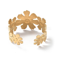 Ionenplattierung (IP) 304 Edelstahl-Manschettenarmbänder für Frauen&nbsp;BJEW-Z078-01G