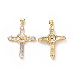 Colgantes de Latón Cubic Zirconia&nbsp;ZIRC-I062-04G