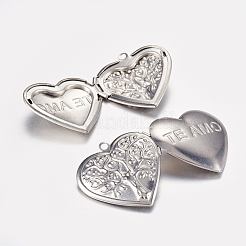 Pendentifs médaillons en acier inoxydable 316 résistant au ternissement&nbsp;X-STAS-G168-06P