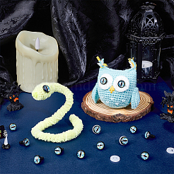Ojo de muñeca artesanal luminoso de vidrio&nbsp;DIY-PH0030-39B