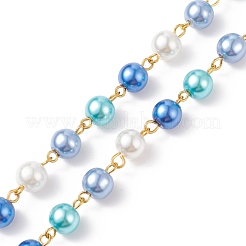 5 catena di perle di perle di vetro fatte a mano a 5 colori&nbsp;AJEW-JB01134