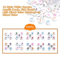 600 pz 10 perline acriliche bianche opache&nbsp;MACR-YW0001-93
