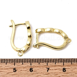 Ohrringverschluss aus Messing in Tropfenform mit Mikropavé-Fassung aus klarem Zirkonia&nbsp;KK-A289-09G