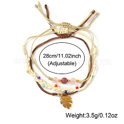 [10]-teiliges Set aus 3 Armbändern mit natürlichen Rhodochrosit-&nbsp;DI3925-2