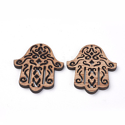Ungefärbte hölzerne Nähanhänger&nbsp;X-WOOD-S037-104