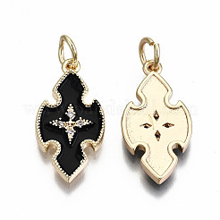 Pendentifs d'émail en laiton &nbsp;KK-S356-199C-NF