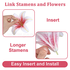 Cabezas de flores de lirio artificiales de pvc&nbsp;DIY-WH0591-594