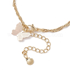6 set di braccialetti a catena in acciaio inossidabile 304 con tema oceano e 6 stili con ciondoli per donna&nbsp;BJEW-JB12448