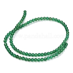 Natürliche grüne Onyx Achat (gefärbt und erhitzt) Perlen Stränge&nbsp;G-C262-B06-4mm