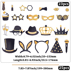 23 Stück Foto-Requisiten-Set aus Papier&nbsp;AJEW-SP0006-23