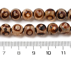 Natürliche tibetische 3-Augen-Dzi-Achat-Perlenstränge&nbsp;G-A240-A02-01