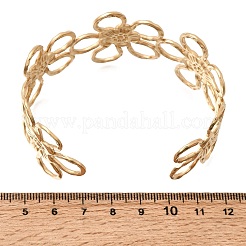 Bracciali rigidi a maglie cave in acciaio inossidabile 304 stile boho&nbsp;SA-CBA1E89-01C-G