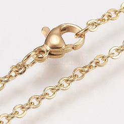 201 collane con catena rolo in acciaio inossidabile&nbsp;NJEW-F179-03G