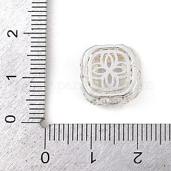 Perlas de circonita cúbica de latón chapado en estante hueco&nbsp;KK-L236-13S-02