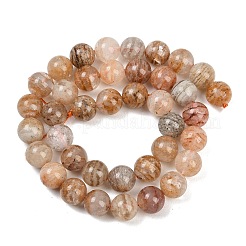 Brins de perles de quartz lodolite multicouches naturelles&nbsp;G-Z133-A02-10mm-02