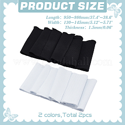 2 Stück 2-farbiger Polyester-Rippstoff für Bündchen&nbsp;DIY-WR0004-78