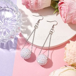 Ohrhänger mit Harz-Strass&nbsp;EJEW-JE05909