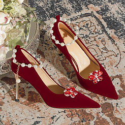 2pcs décorations de chaussures de mariage en strass en alliage&nbsp;FIND-FG0002-48A