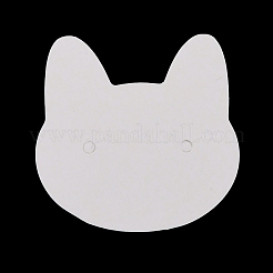 100 Stück Papier-Schmuck-Ohrring-Displaykarten in Katzenkopfform&nbsp;AJEW-Z021-03B