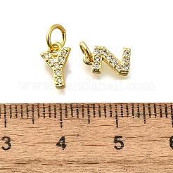 26 breloques en laiton micro pavé de zircone cubique&nbsp;KK-R218-10G