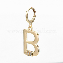 Boucles d'oreilles huggie huggie en laiton micro pave clair&nbsp;KK-R117-047-NF
