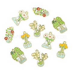 30pcs 5 styles de pendentifs en émail en alliage&nbsp;ENAM-CJ0007-10