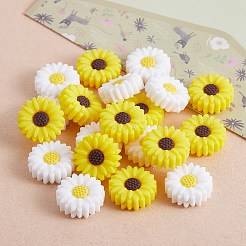 20 Stück 2 Stile Daisy Flower Silikon Fokalperlen&nbsp;JX649A