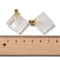 Parfümflaschenanhänger aus natürlichem Quarzkristall&nbsp;G-Z039-05G-01