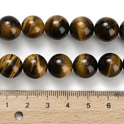 Natürlichen Tigerauge Perlen Stränge&nbsp;G-H329-C07-12mm