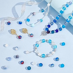 Perlas de vidrio craqueladas y de imitación de jade&nbsp;GLAA-PH0003-47C