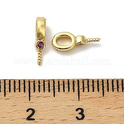 Pendenti a forma di perno in metallo con zirconi cubici in micropiastra&nbsp;KK-S397-01C
