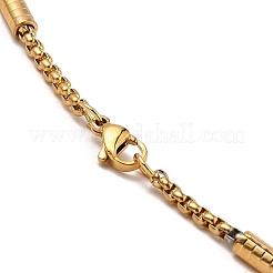 PVD-Vakuumbeschichtung 304 Edelstahlsäulen-Gliederkette&nbsp;NJEW-K254-05G
