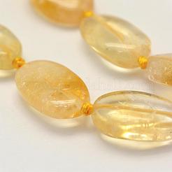 Fili di perle di citrino naturale riscaldate&nbsp;G-K202-26B