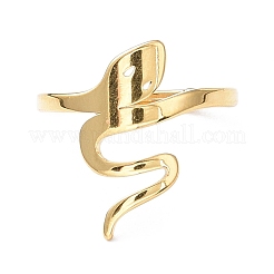 Anello regolabile a forma di serpente in acciaio inossidabile 304 con placcatura ionica (ip) per donna&nbsp;RJEW-I097-06G