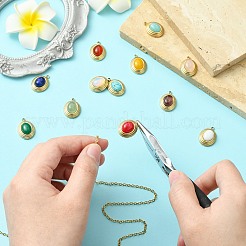 12pcs 12 Arten natürliche Edelsteinanhänger&nbsp;STAS-CJ0002-60