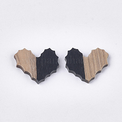 Cabochons en bois de résine et de noyer&nbsp;RESI-S358-89C