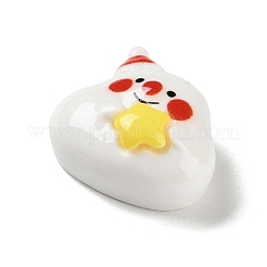 Deko-Cabochons aus undurchsichtigem Harz mit Weihnachtsmotiv&nbsp;RESI-F053-C02